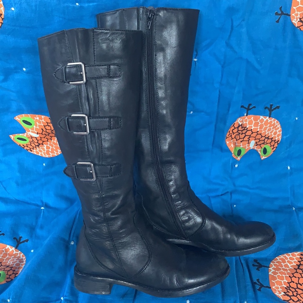 ECCO Leather Sartorelle High Buckle Heeled Boot